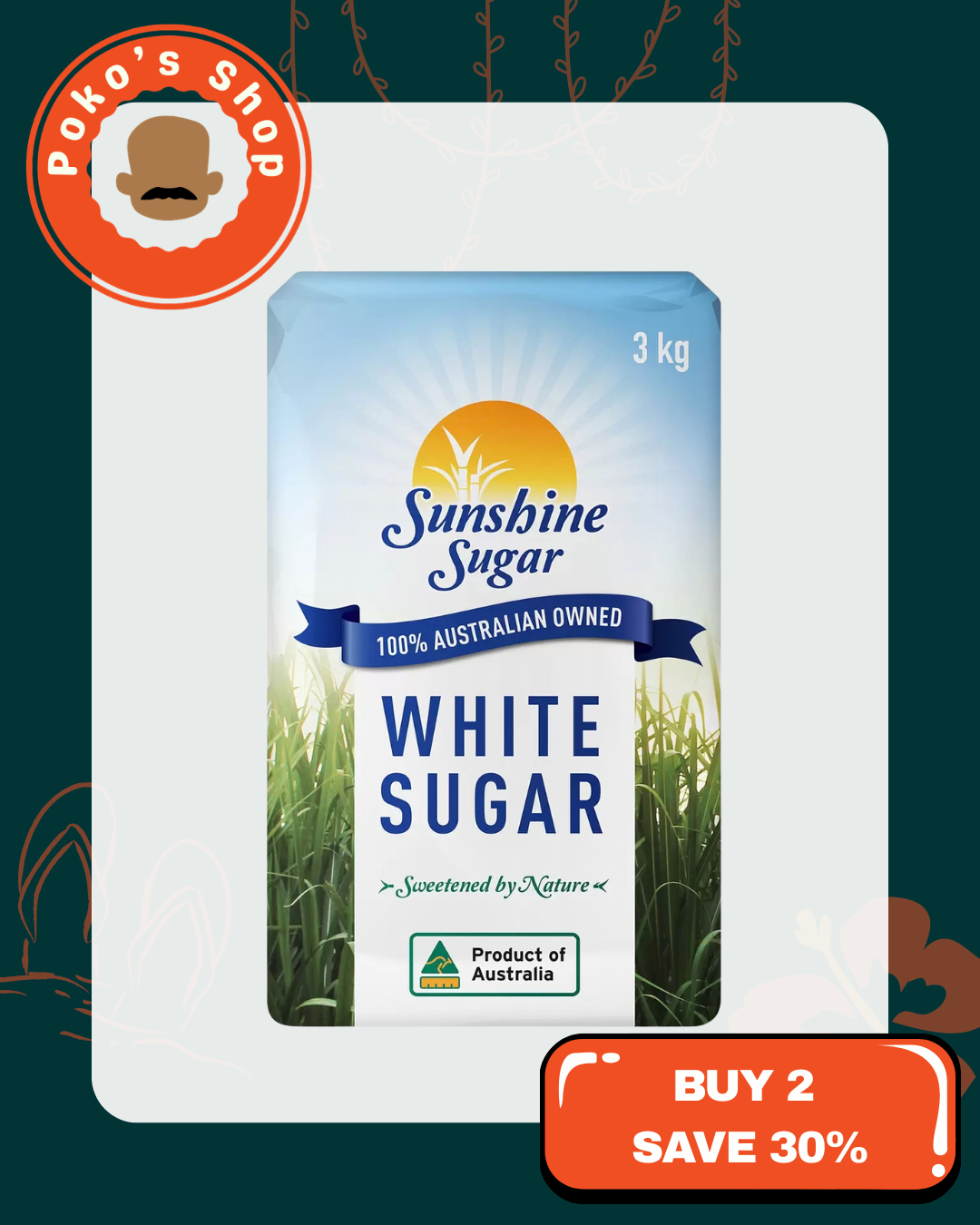 SUNSHINE White Sugar 3KG