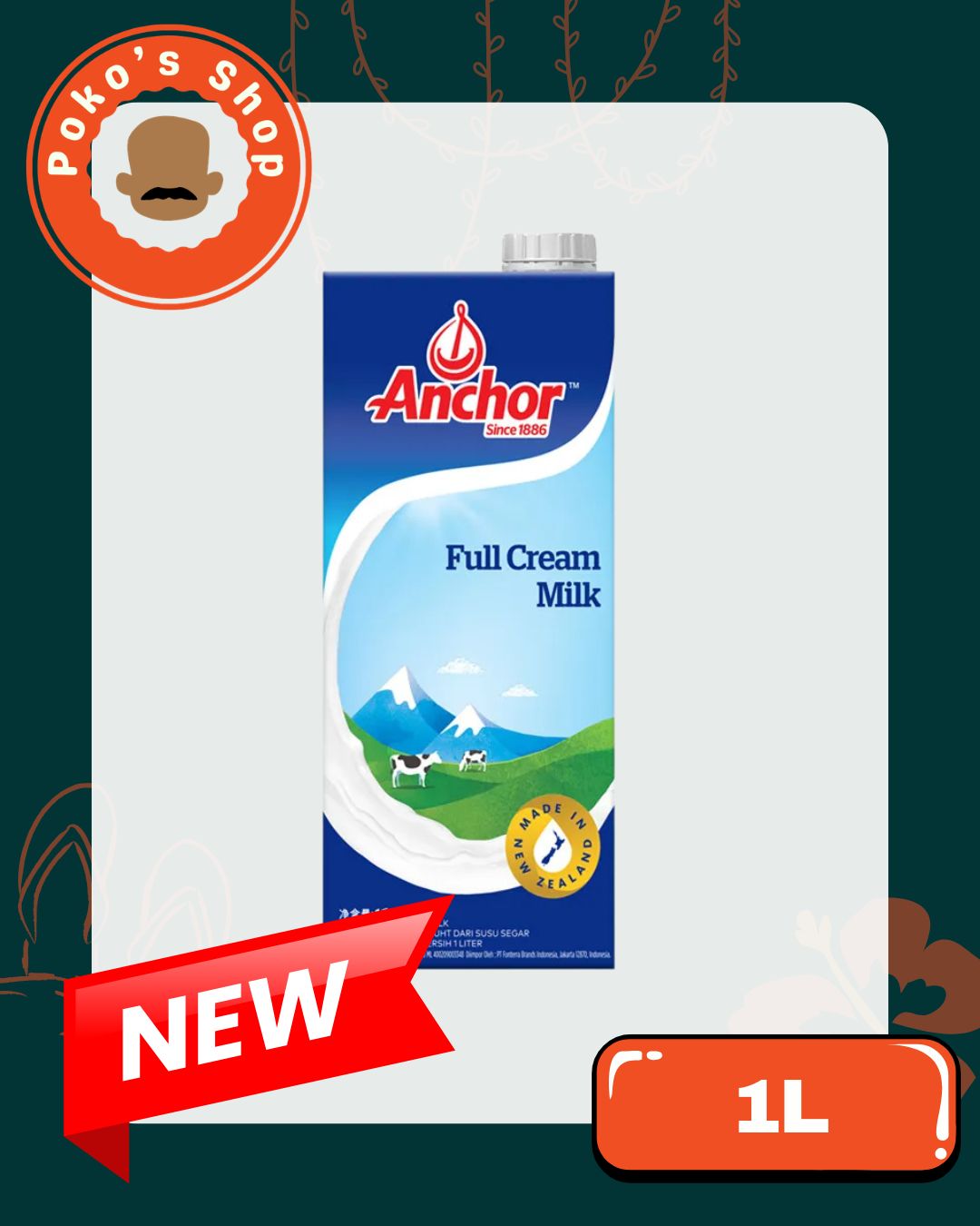 Anchor Milk 1L (3 for $9 AUD)